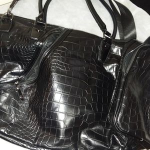 SOLD!!! Small Faux leather Duffle bag